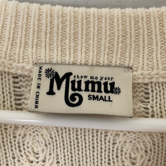 Show Me Your MuMu Lace Up Cable Knit Sweater - Picture 6 of 10